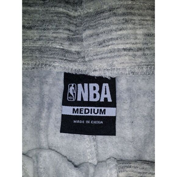 NBA Brand Sweatpants Men Sz‎ M Straight Leg Gray Basketball Athleisure - Picture 6 of 7